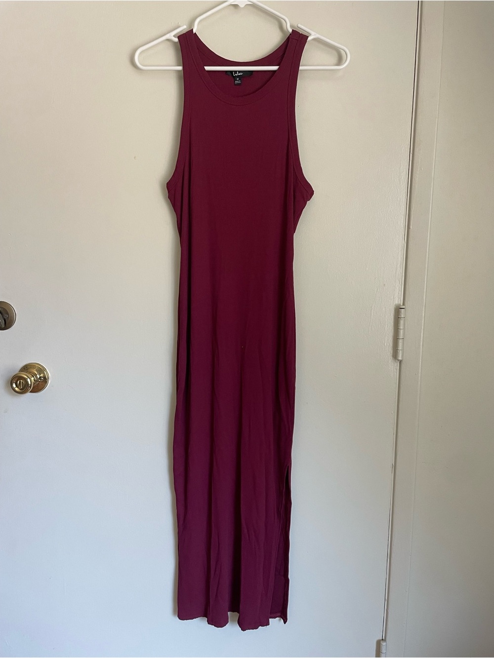 Lulu's Sleeveless Maxi Dress in Burgundy
